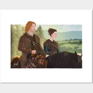 Jamie and Claire Posters and Art